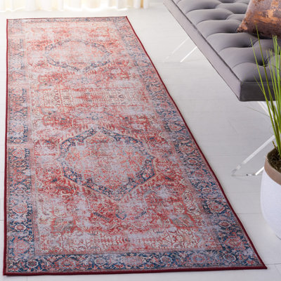 Ziebarth 177 M/W S/R Area Rug In Rust / Navy