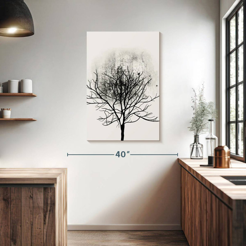 Harnek Black Tree Study, 39" H x 26" W
