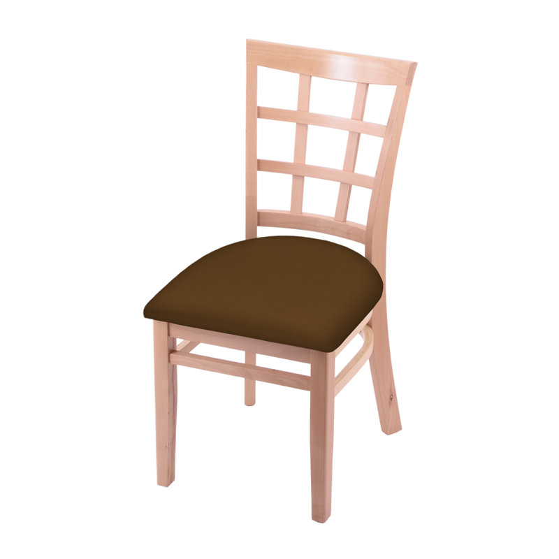 Chaise d'appoint à dossier échelle en bois massif, Naturel, Chaume Canter