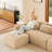 Spacious L-shaped Plush Fabric Sofas, Modern Design For Home Study