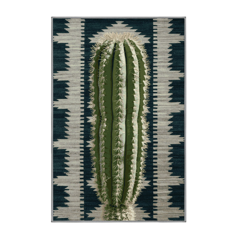  Tapis lavable Cholla Cactus Southwestern, Rectangle 8 pi x 12 pi