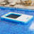 AMERLIFE Inflatable Floating Dock, Non-Slip Air Dock Platform loating Island Raft with Rope Ladder and Water Zone for Pool Lake Beach Ocean (12*8FT)