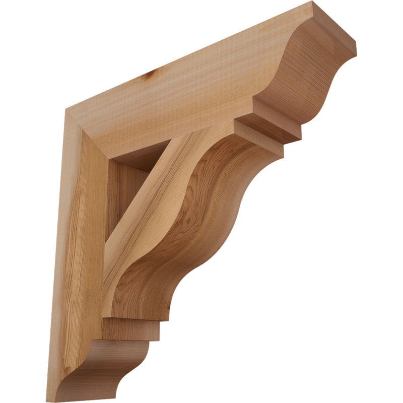 Support traditionnel Funston, Cèdre rouge de l'Ouest, Lisse, H 16 po x l 3,5 po x P 16 po