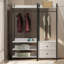 Alva Pair of Double Open Wardrobes with 2 Drawers and 4 Shelves-902742821