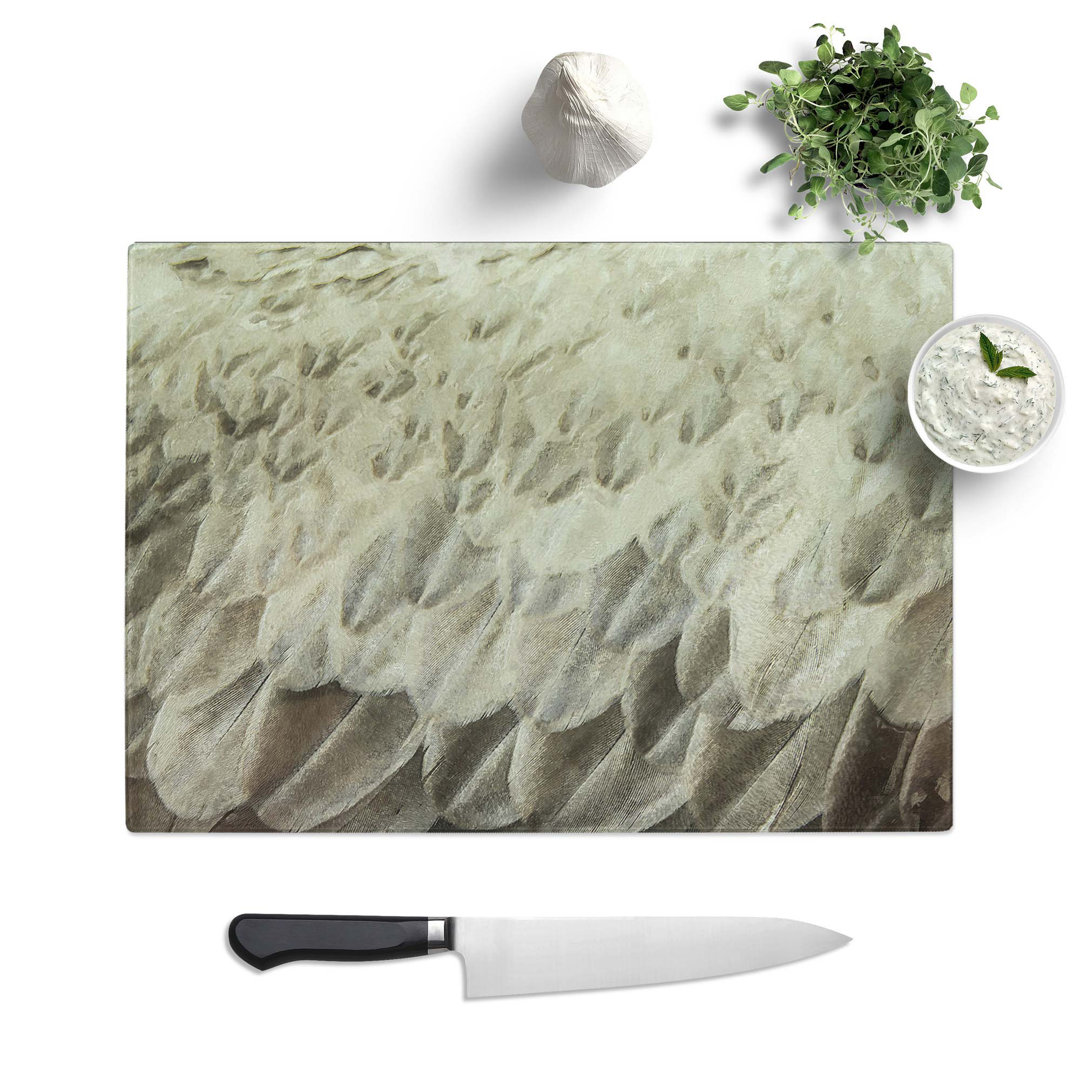 Glass Feathers in Abstract Chopping Board