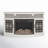 Armoney TV Stand for TVs up to 65" with Fireplace Included, Distressed White-1946047546