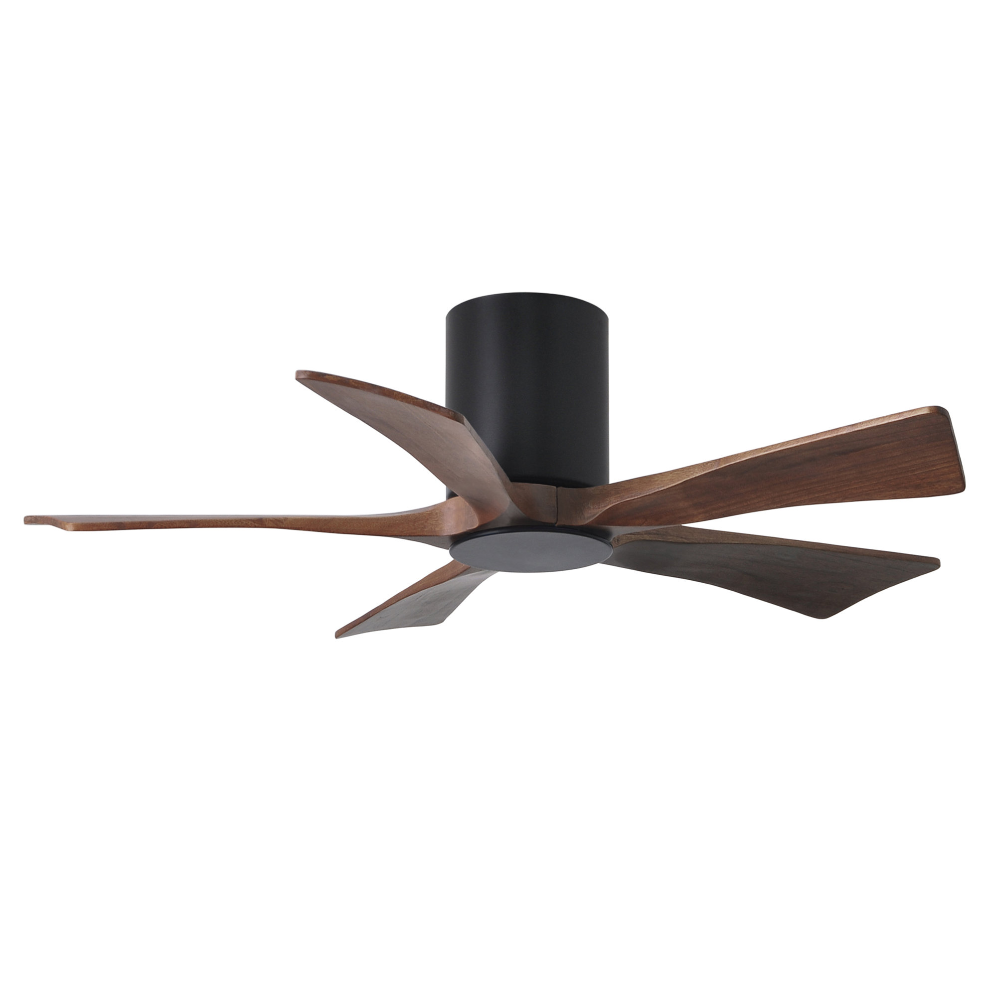 Irene 5 - Blade LED Ceiling Fan with Light Kit Included, 42", Walnut Tone, Matte Black