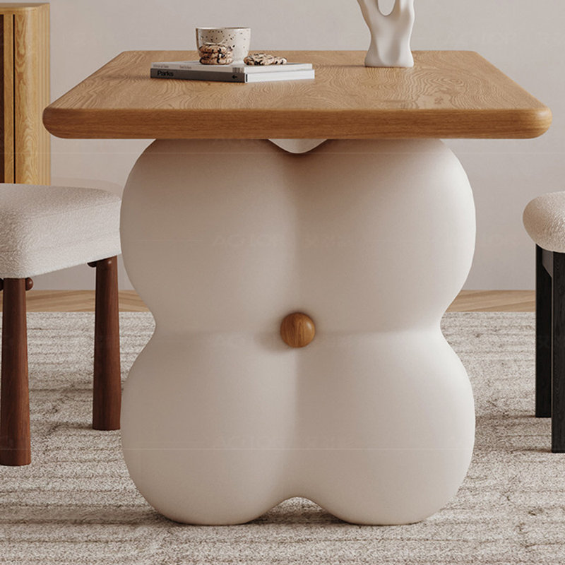 Table Clover Design avec esthétique naturelle, H 29,53 po x L 86,61 po x l 35,43 po