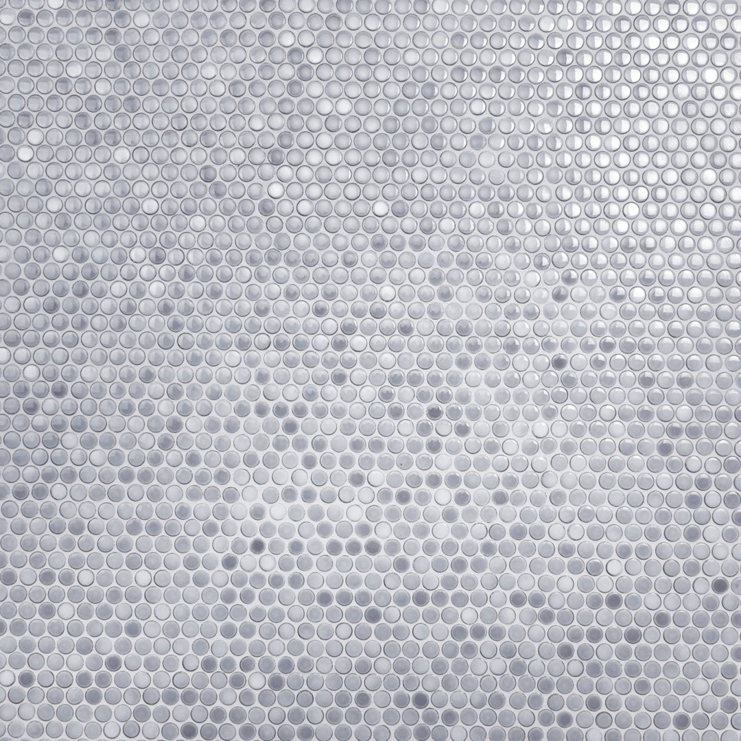 Hudson Penny Round 11-7/8 " x 12-5/8 " Porcelain Mosaic Floor and Wall Tile Merola Tile 