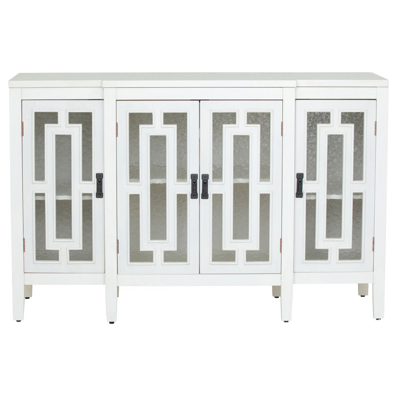 Alexjandro Unfinished TV Stand for TVs up to 65", Antique Crème