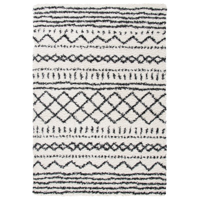 Mac Southwestern Ivory/Black Area Rug