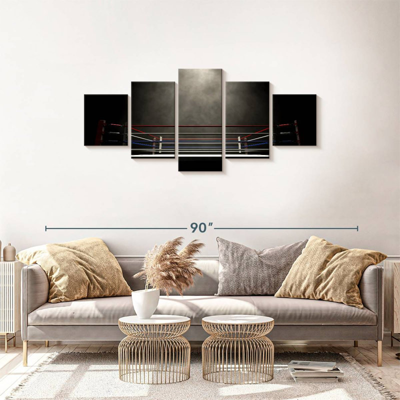 'Dark Boxing Ring, 30" H x 68" W