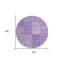Tapis rond lavable et mauve 8 po