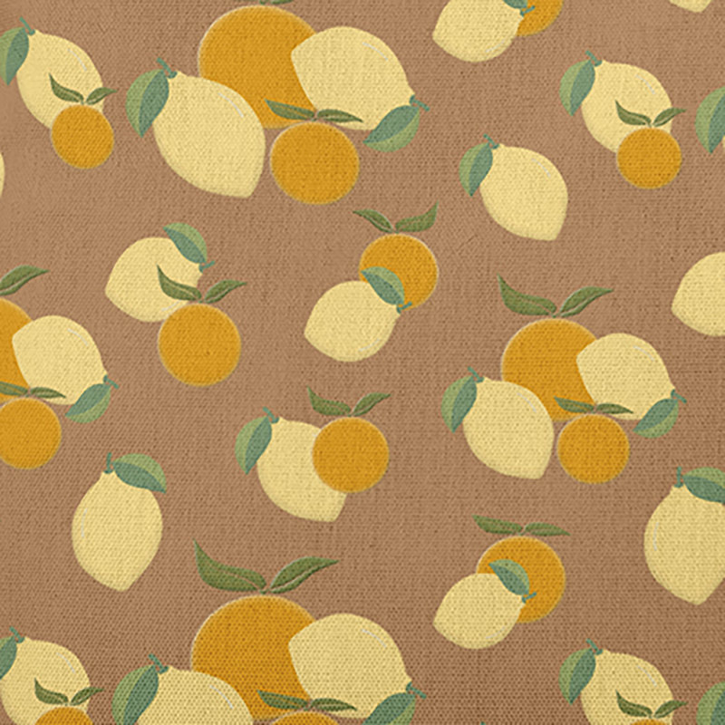 Coussin lombaire intérieur / extérieur Oranges and Lemons, Cacahuète / jaune clair / orange