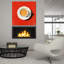  «Red Table Cup» par Svetlana Aleynikova, art mural en verre acrylique, 36 po x 36 po