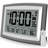 Atomic Clock With Indoor And Outdoor Temperature - 12.5 Inch Self-Setting Digital Clock Large Display
