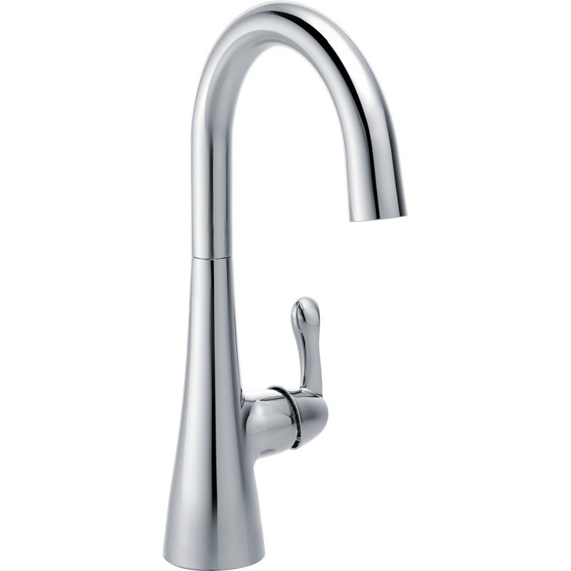 Transitional Single Handle Bar Faucet, Chrome