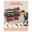 Support mural robuste pour outils électriques 4 couches avec 8 supports de perceuse et support à piles, étagère de rangement pour établi