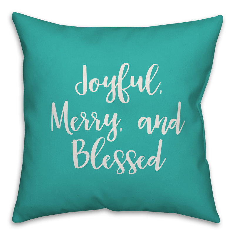  Coussin Joyful, Bleu sarcelle, Housse de coussin