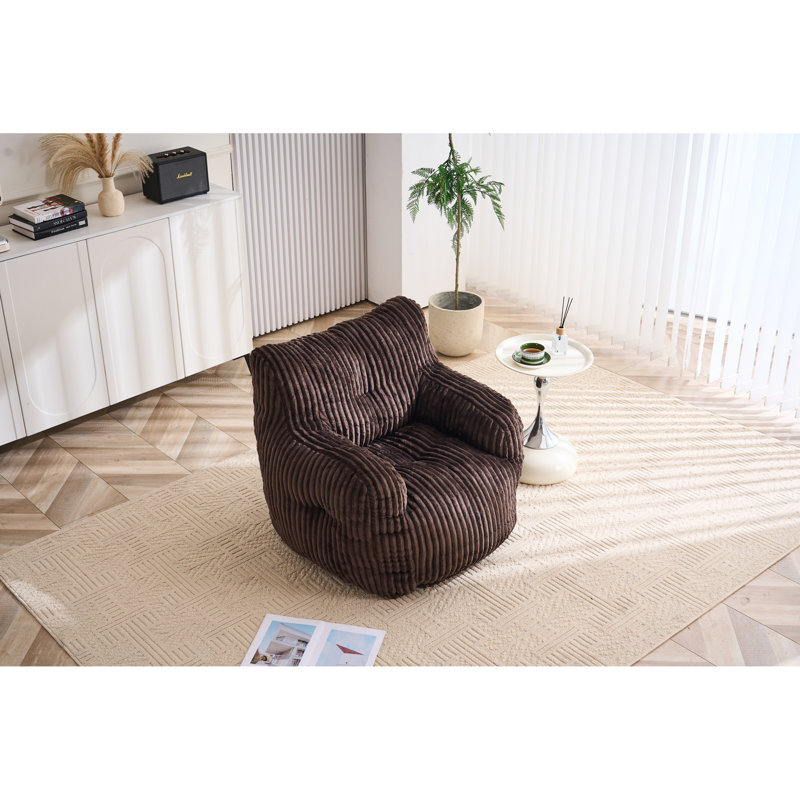 Comfort Bean Bags Chair, Fluffy Corduroy Large Modern Lounge For Home