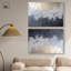 Ensemble de couches argentées, art moderne élégant sur toile par Art Remedy-111743048-112402912