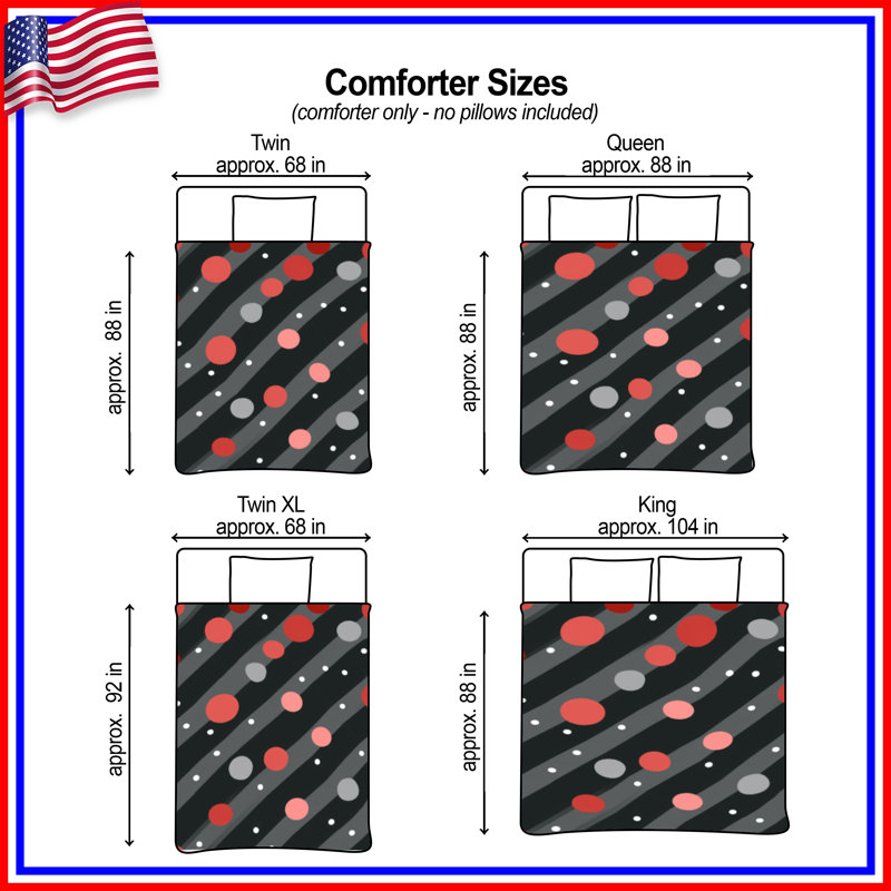 Polka Dots Bedding Pattern Comforter Modern, King