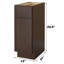 Base de meuble-lavabo simple 12 po seulement-95290450
