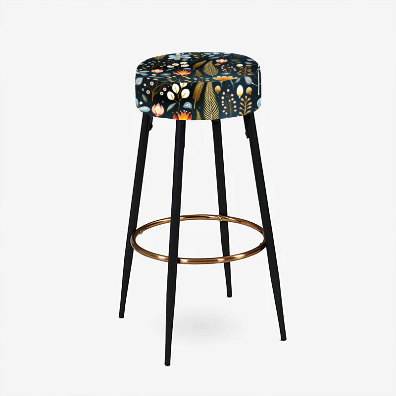 Ensemble de 2 tabourets de bar scandinaves jaune et bleu