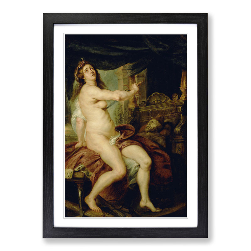Sacrificing Dido by Peter Paul Rubens - Picture Frame Painting, 36cm H x 27cm W x 2cm D, Black Framed