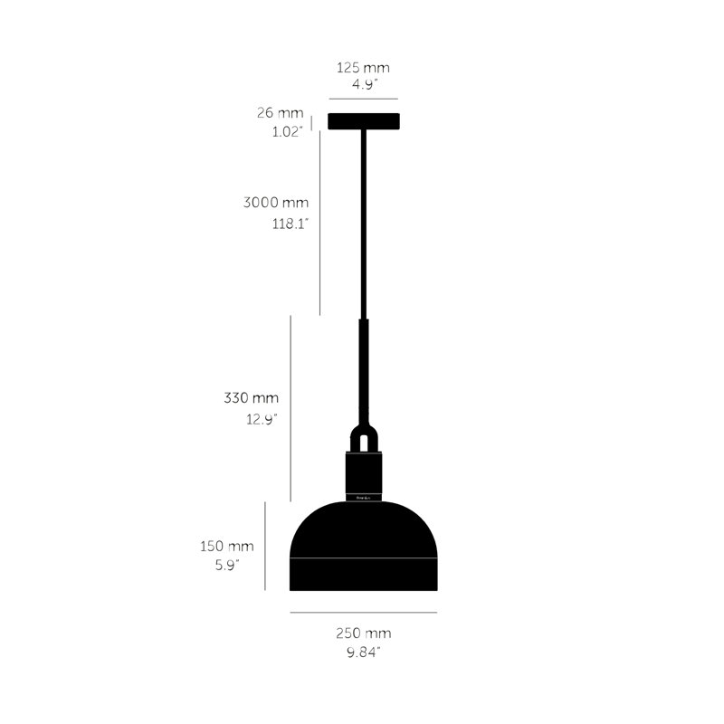1 - Light Pendant, Brass