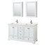 Meuble-lavabo double autoportant Deborah avec plateau en quartz-92725381-92725377-92725379