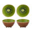 Tropical Fruits Earthenware Dessert Bowl