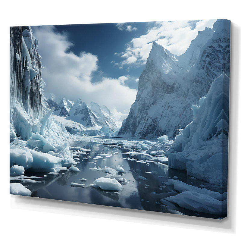 Birute Glacier Glacial Majesty - impression, H 12 po x l 20 po, Toile tendue