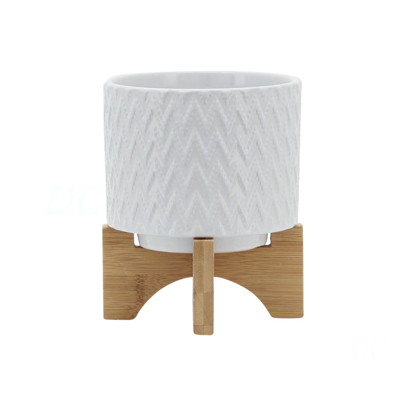 5" CHEVRON PLANTER W/ STAND