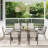 Terratex 9-Piece Patio Dining Set With Greige PVC-coated polyester Fabric-192285456-192285461