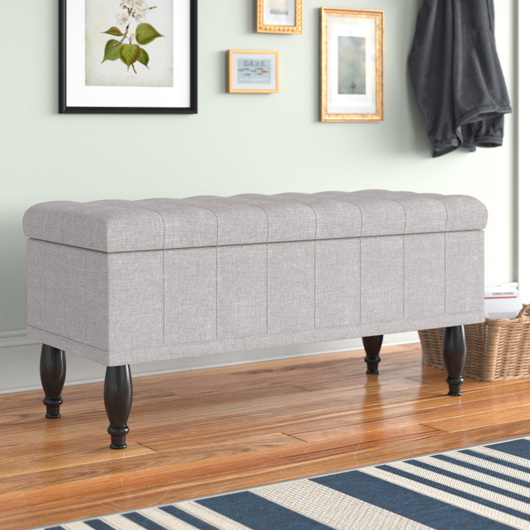 Caffin Upholstered Flip Top Storage Bench Charlton Home® 