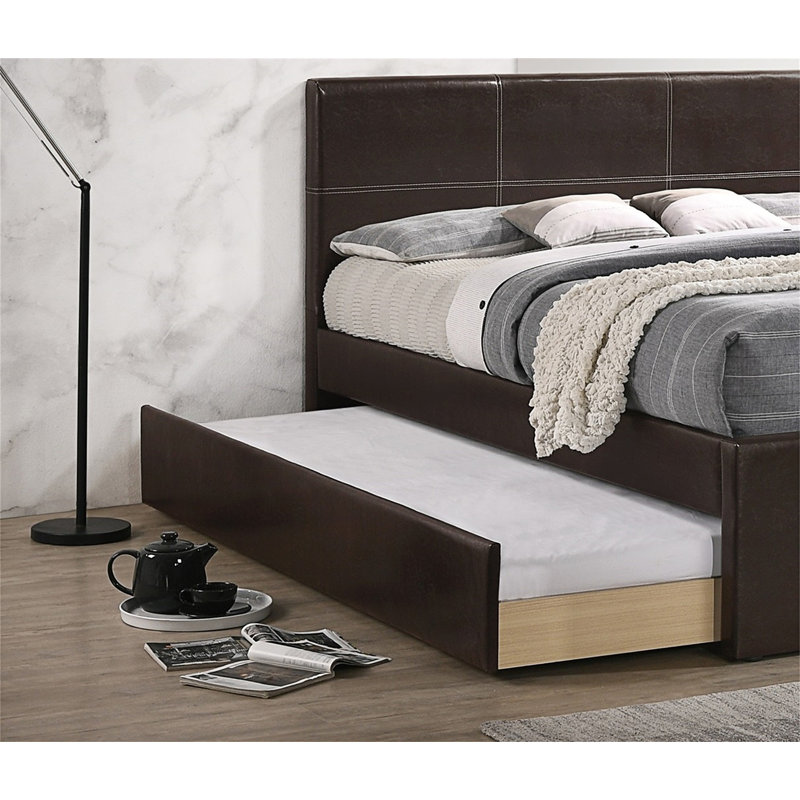 Lundberg Vegan Leather Platform Bed, Twin