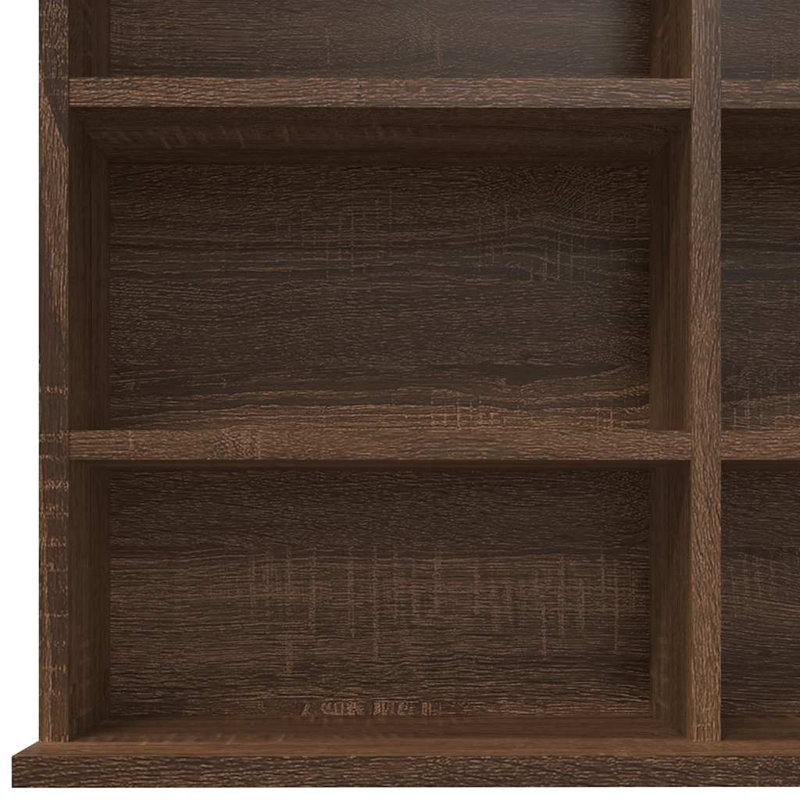 Cleanthes Bookcase, Smoked Oak, 89.5cm H x 100cm W x 23cm D