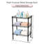 Étagère de rangement en métal à 3 niveaux pour la chambre à coucher et la cuisine, profondeur 18,18 po, orientation verticale, unité de salle de bain ajustable facile à installer, largeur 11,74 po, H 24,21 po