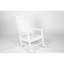Ensemble de chaises berçantes durables et résistantes aux intempéries avec table d'appoint élégante, 3 pièces en blanc
