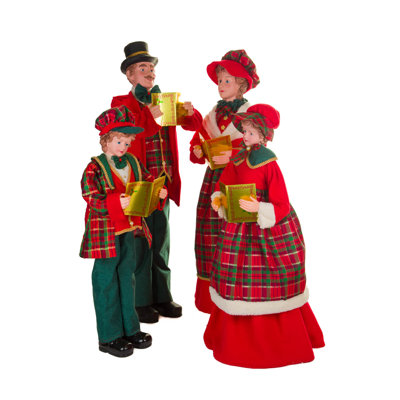 Red Happy Caroler Family