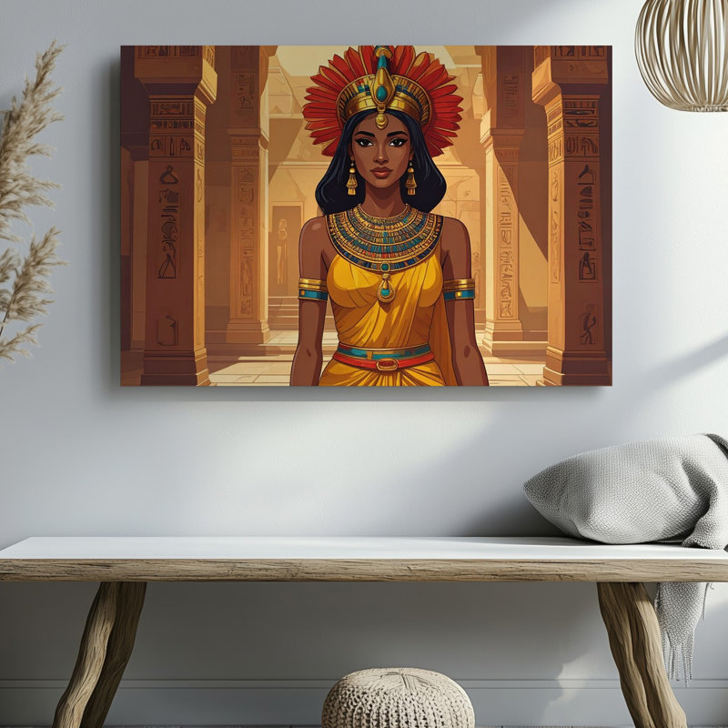 «Hathor Temple Portrait», déesse égyptienne sur toile, art mural, H 9 po x l 12 po