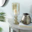 Lampe ouragan pilier en verre tourné à la main de style noir avec finition en verre fumé-91857826-91857829