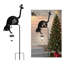 Statue de jardin solaire avec lumière solaire, piquet de jardin, décor de jardin pour animaux