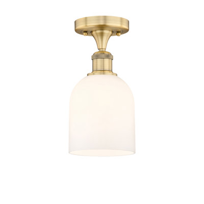 Edison - Allysson - 1 Light 6" Semi-Flush Mount - Seedy Shade