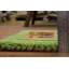 Ensemble de 2 tapis verts de style Gabbeh des Fêtes 1 x 1 avec un motif de renne ludique