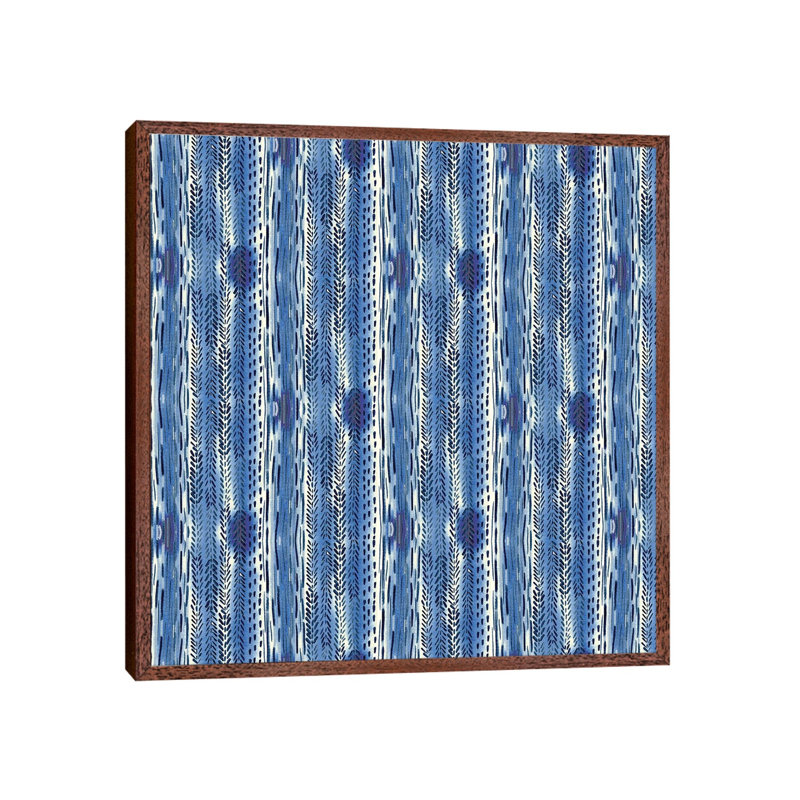 Blue Indigo Stripes by Stephanie Ryan - Painting on Canvas, 93.98cm H x 93.98cm W x 3.81cm D