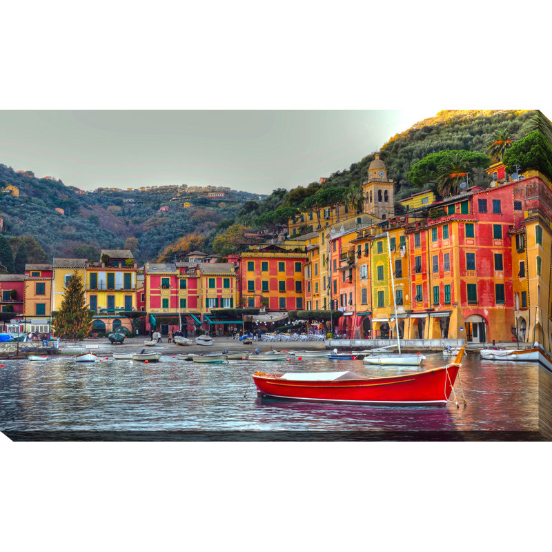 Portofino, Italie II - Photographie sur toile tendue, H 36 po x l 60 po x P 1,5 po
