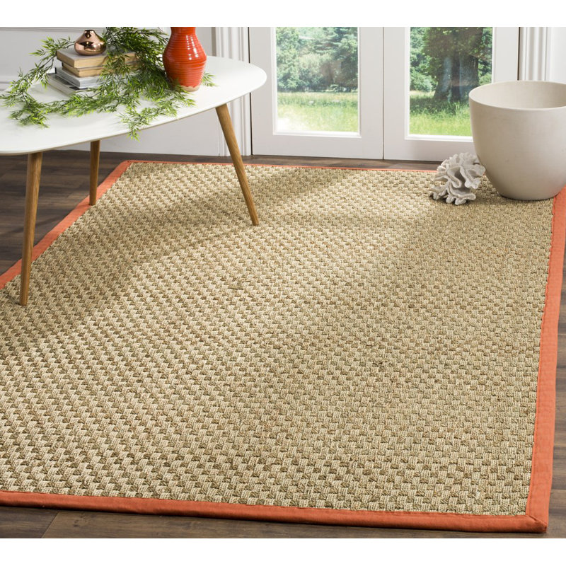 Tapis de couleur unie en fibres naturelles Morrisville, Rectangle 4 pi x 6 pi