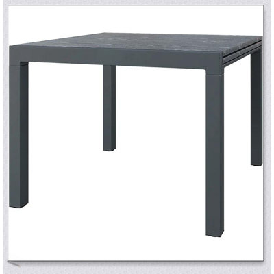 Table d'extérieur rectangulaire extensible avec cadre en aluminium, parfaite pour une assise polyvalente et résistante aux intempéries.